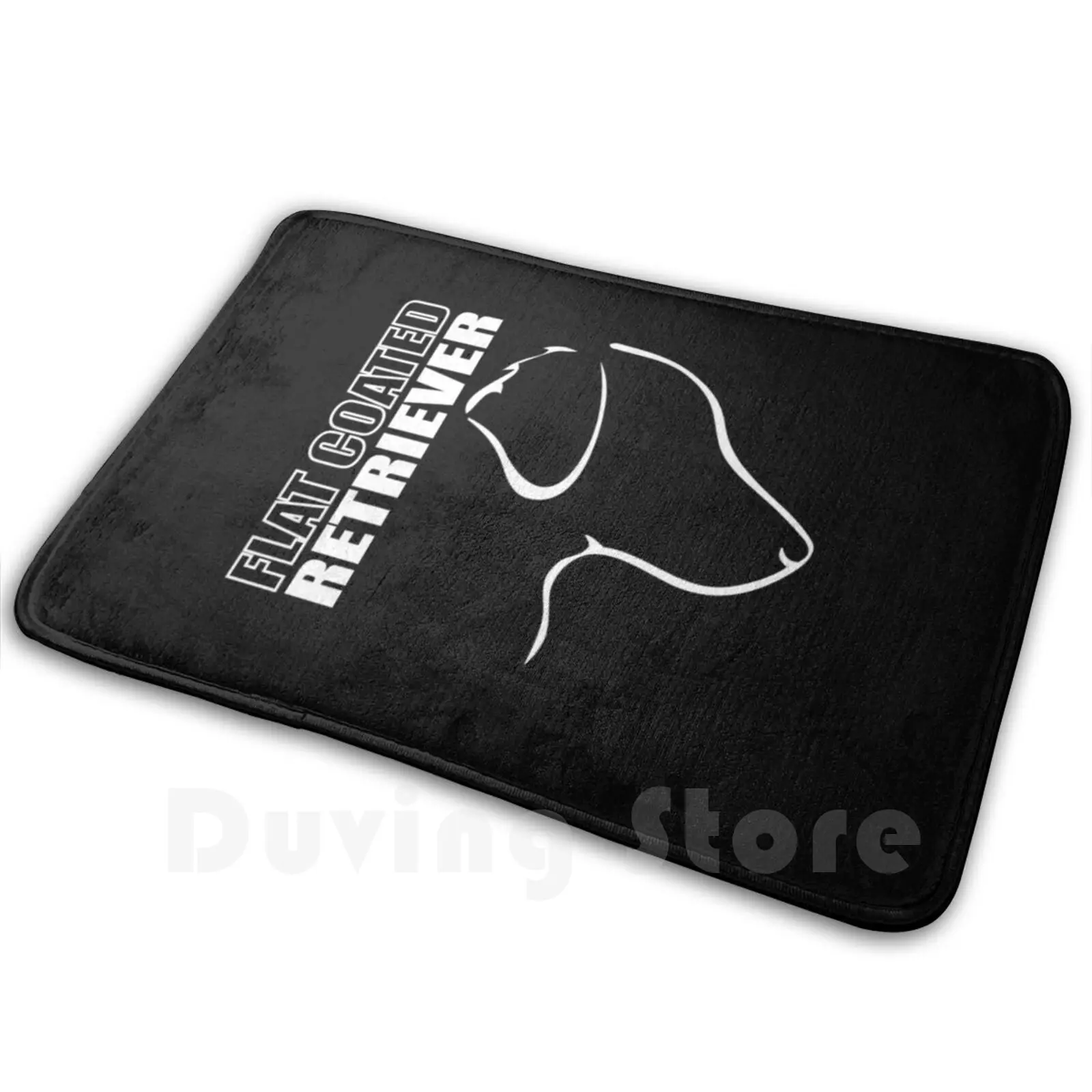 Flat Coated Retriever-Outline Carpet Mat Rug Cushion Soft Flat Coated Retriever Retriever Dogs Dog Breed Dog