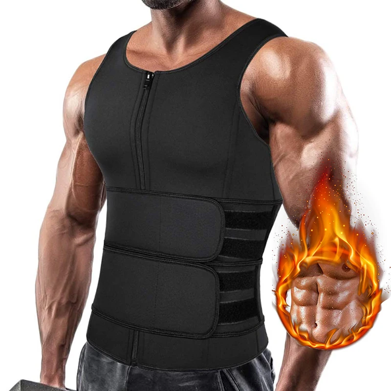 Men Body Shaper Waist Trainer Sauna Suit Sweat Vest Slimming Underwear Fat Burner Workout Tank Tops Weight Loss Shirt Shapewear