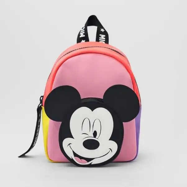 Disney Mickey Minnie Mouse Cartoon Children Bag Toddler Boy Girls Mickey Mouse Donald Duck Print Backpack Kids Girls SchoolBag