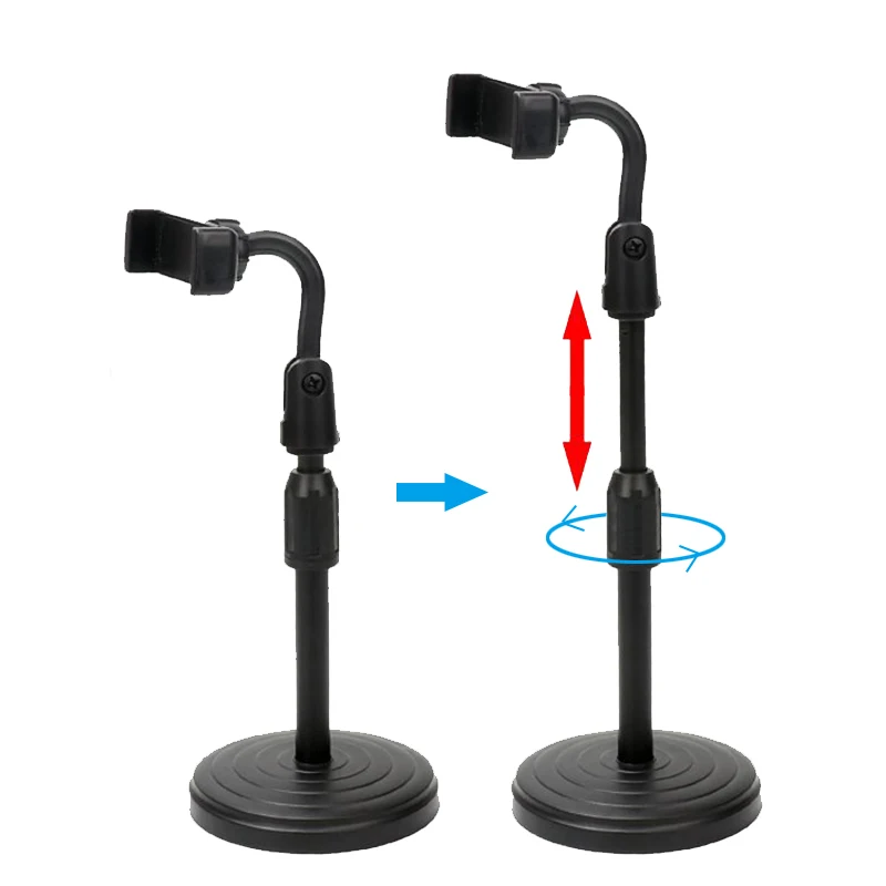 Выдвижной настольный держатель-монопод для мобильных телефонов iPhone, Xiaomi, Huawei, Samsung, Android, штатив для видеоблогеров