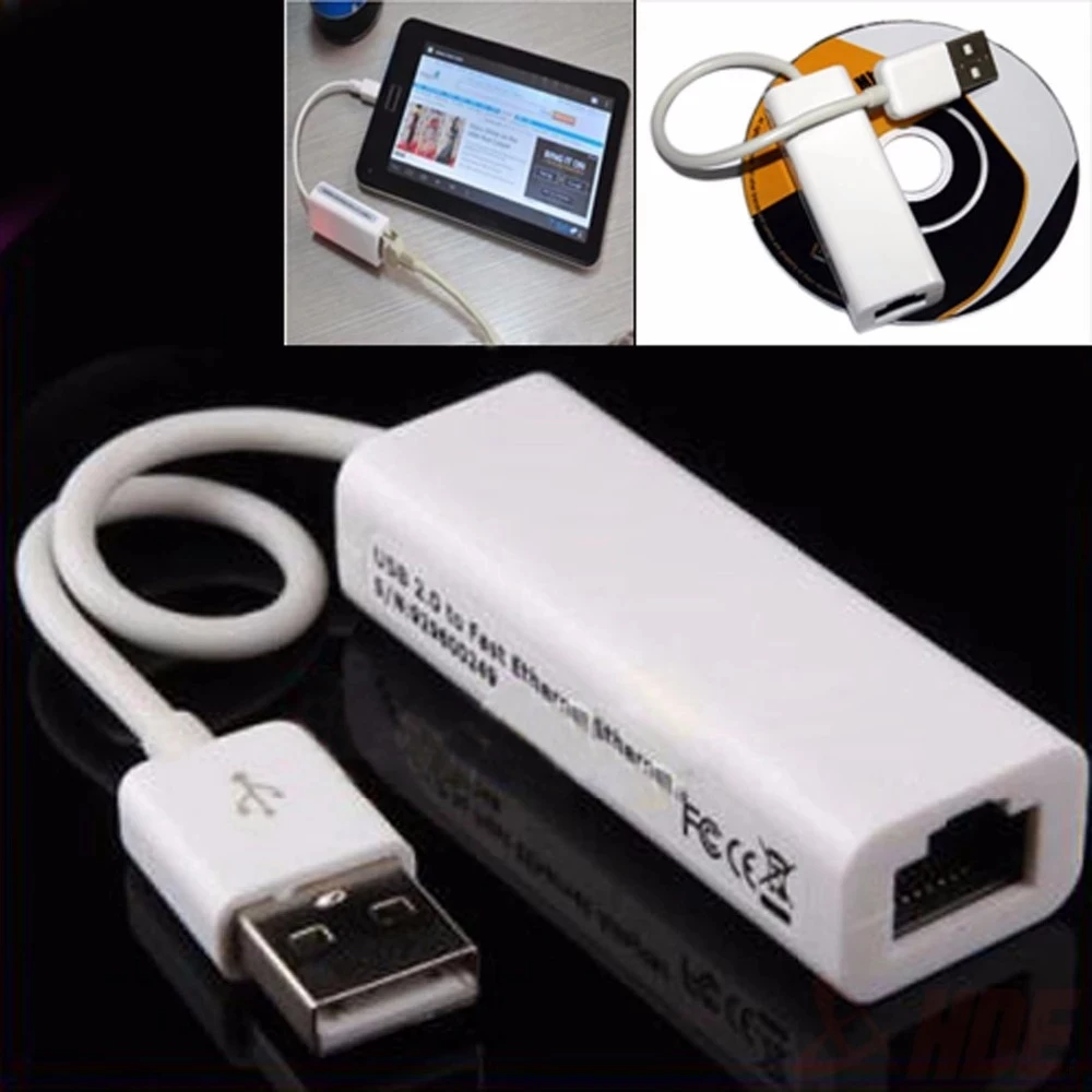 USB 2.0 To LAN RJ45 Ethernet Network Card Adapter USB to RJ45 Ethernet Converter For Win7 Win8 Tablet PC Laptop