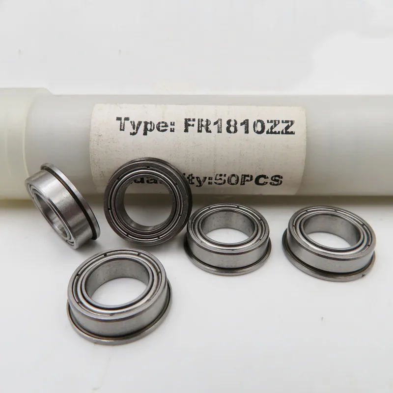 50pcs/100pcs FR1810ZZ 7.938*12.7*3.967mm inch flange deep groove ball bearing FR1810-2Z Flanged shielded bearing