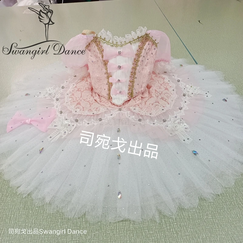 Pink Fairy Doll Variation Professional Tutu Child Girls YAGP Competition Performance Ballet Tutu For Adult BT4047