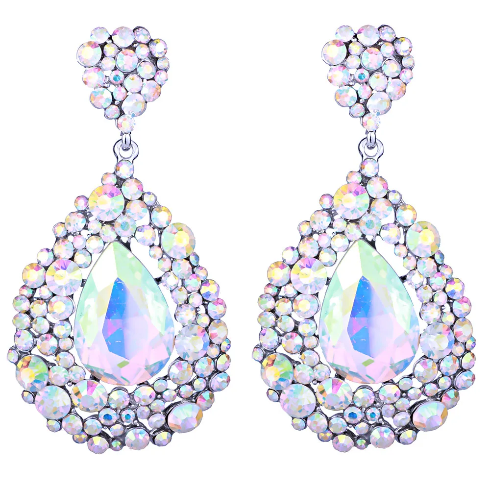 FARLENA Fashion Shining Austrian Crystal Earrings Long Earrings for Women Elegant Wedding Earrings 2021