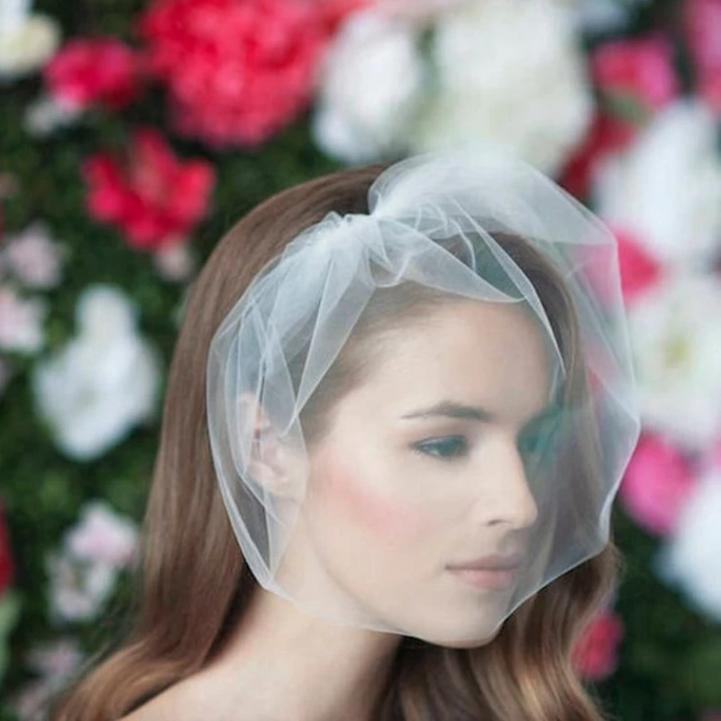 Velo de jaula de pájaros para novia, accesorios de boda, colorete de tul