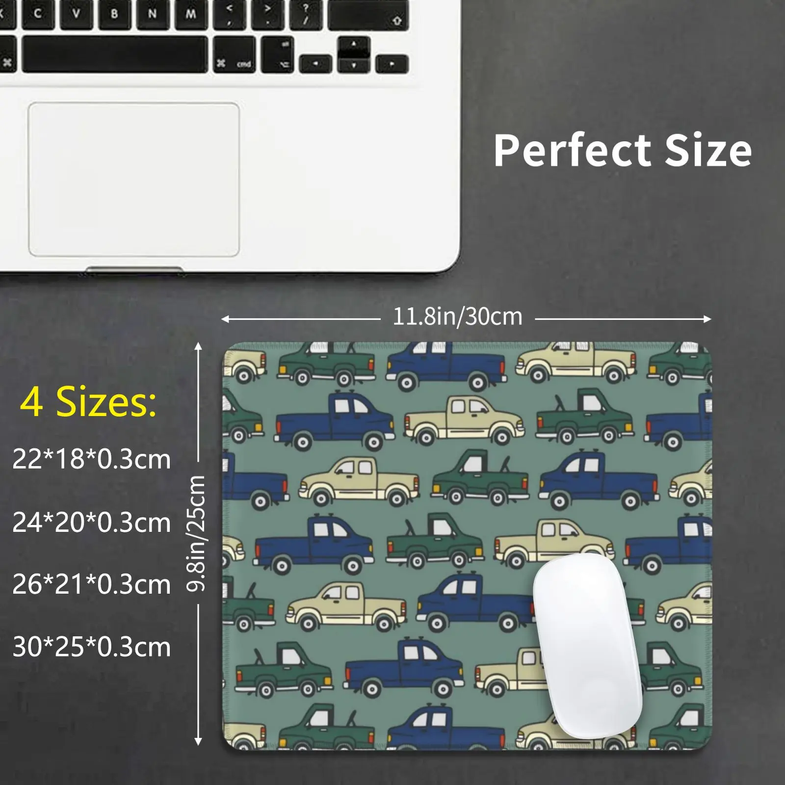 Adventure Trucks Mouse Pad DIY Print Trucks Truck Driving Cars Traffic Cartoon Boy Road Trip Adventure