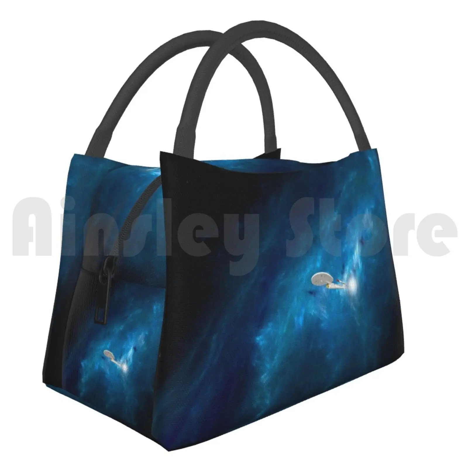 Cooler Lunch Bag Picnic Bag ................Engage! Engage Tv Movie Famous Enterprise Nebula Hot Heat Space Galaxy