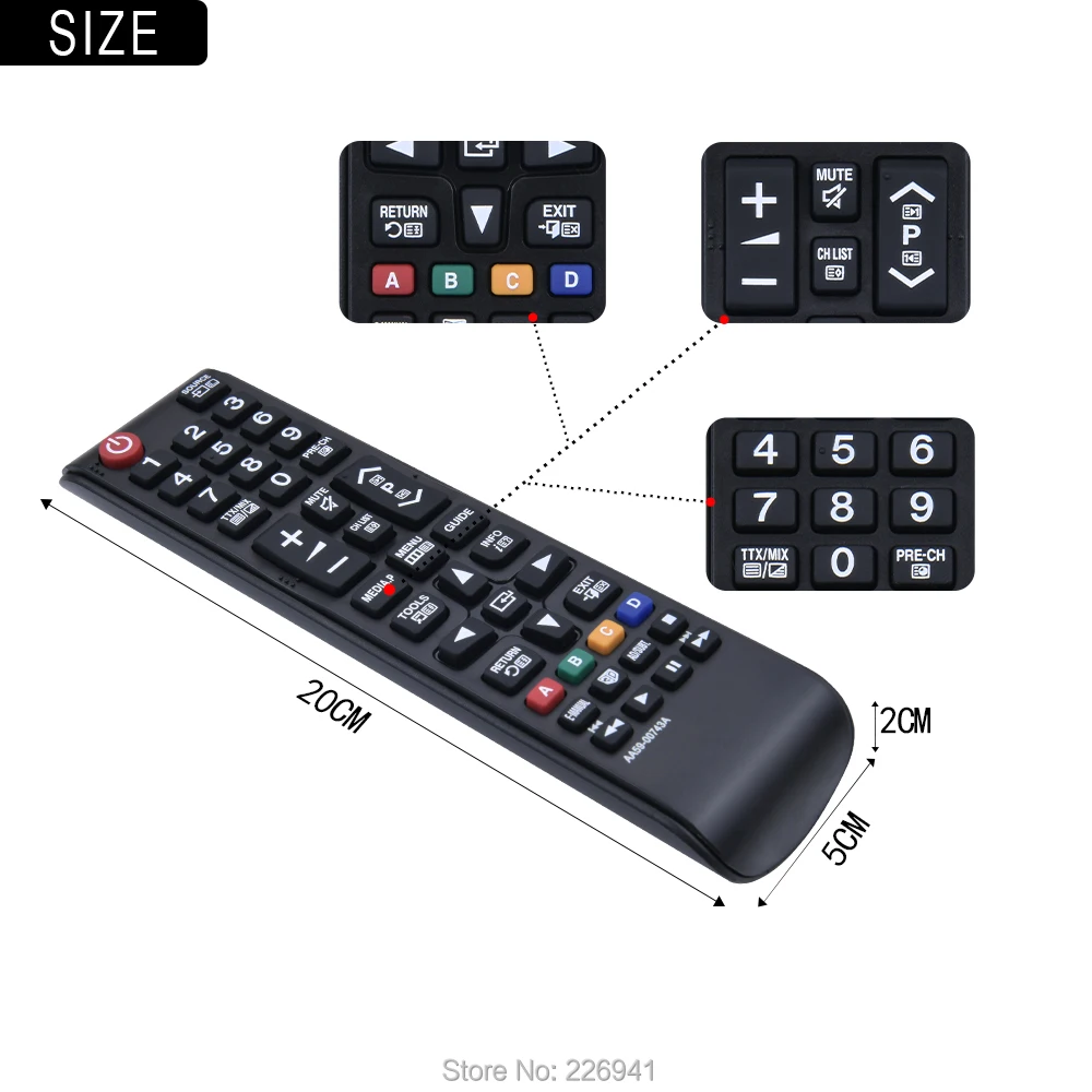 AA59-00743A交換三星リモコン933HD 2333HD 2033HD