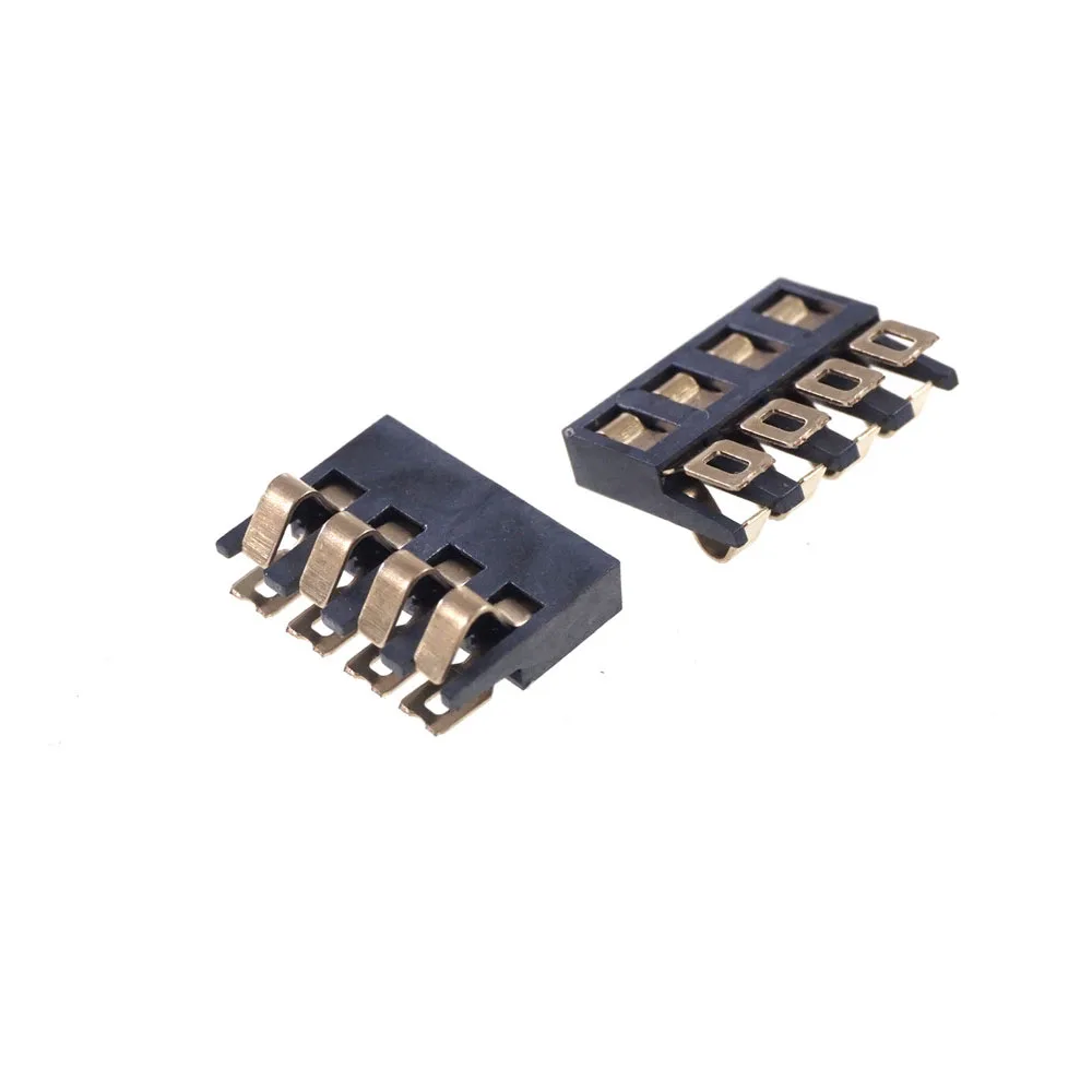 

50pcs Surface Mount Spring Battery Connector 4 Pins 2.0 mm pitch Male contact 12V 2.0A SMT Straight Reflow solder RoHS Reach