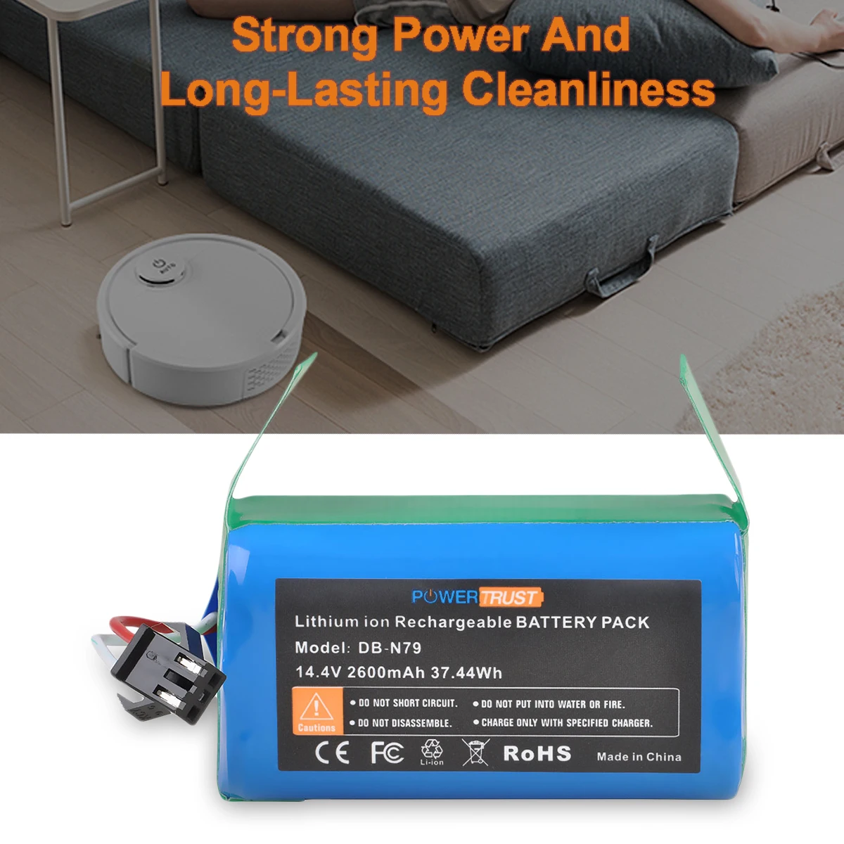 N79 Battery for Eufy RoboVac 11C 11S 11, 30C 30 , RoboVac 15C, Conga 990, Ecovacs Deebot N79S N79, Conga 1090, Conga serie 950