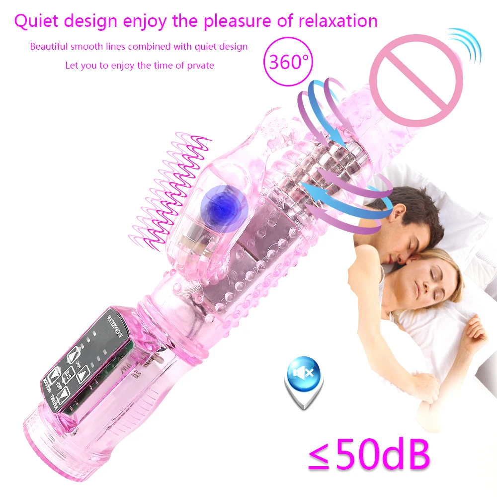 MAIOLI Dual Motor Dildo Rabbit Vibrator 12 Speeds Vibration Rotation Sex Toy for Women G Spot Massager Clitoris Stimulator Sexo