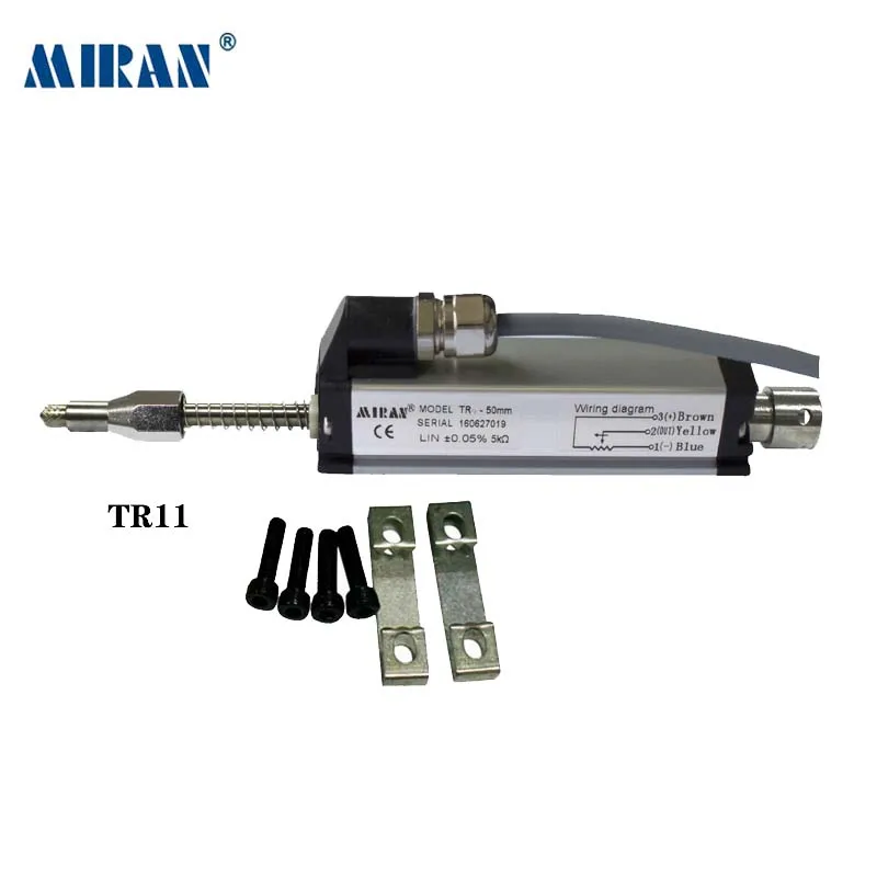Miran Self Return Spring Linear Position Sensor TR 10mm-200mm Linear Displacement Transducer with High Accuracy