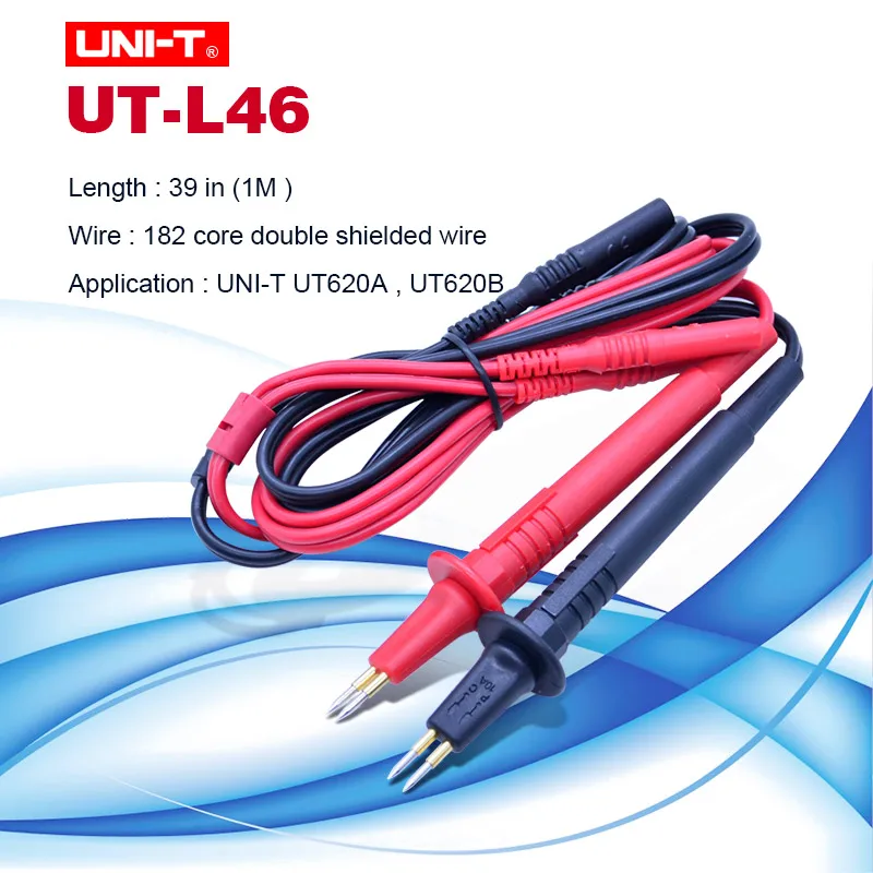 

UNI-T UT-L46 Four Wire Test Leads Four-wire test probe for UT620A UT620B Red + Black