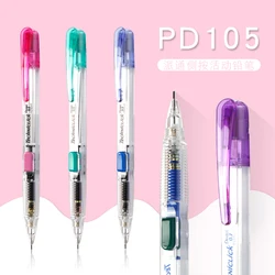 Pentel-lápices automáticos japoneses PD 105T/107T, material de escritura escolar, con prensa lateral, 0,5/0,7mm, 1 unidad