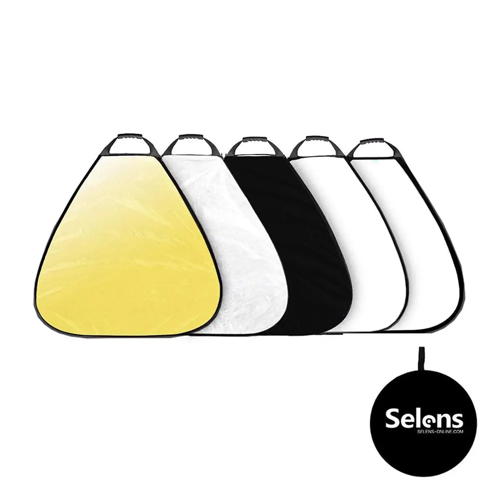 Selens 60/80/110cm 5 in 1 reflector photography collapsible light reflector spotlight reflector for photography flash reflector