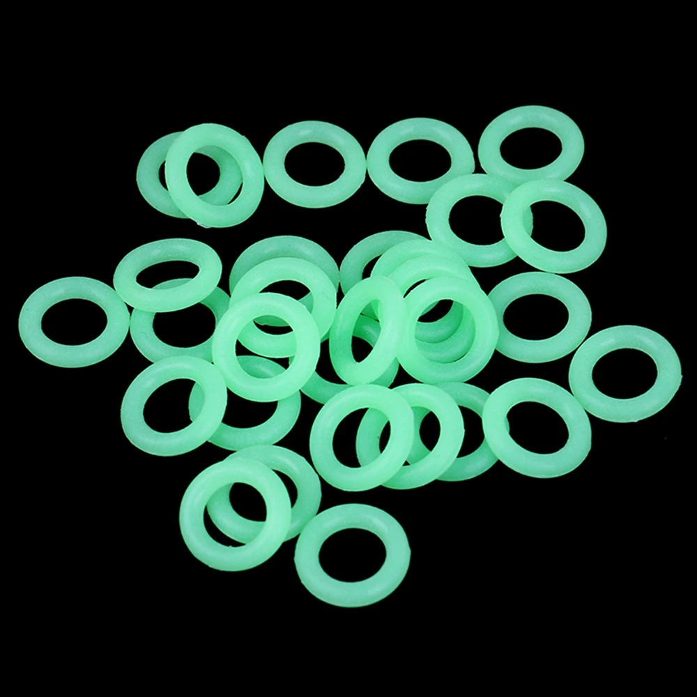 10PCs O-shaped Silicone Luminous Tent Ground Nail Ring Fishing Rod Ring Multi-functional Night Light Outdoor Camping Accessories