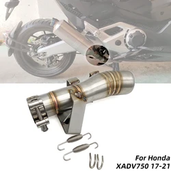 REALZION X-ADV 750 Exhaust Pipe Slip On Middle Exhaust Link Pipe Adapter Connector For Honda XADV XADV750 X-ADV750 2017-2021