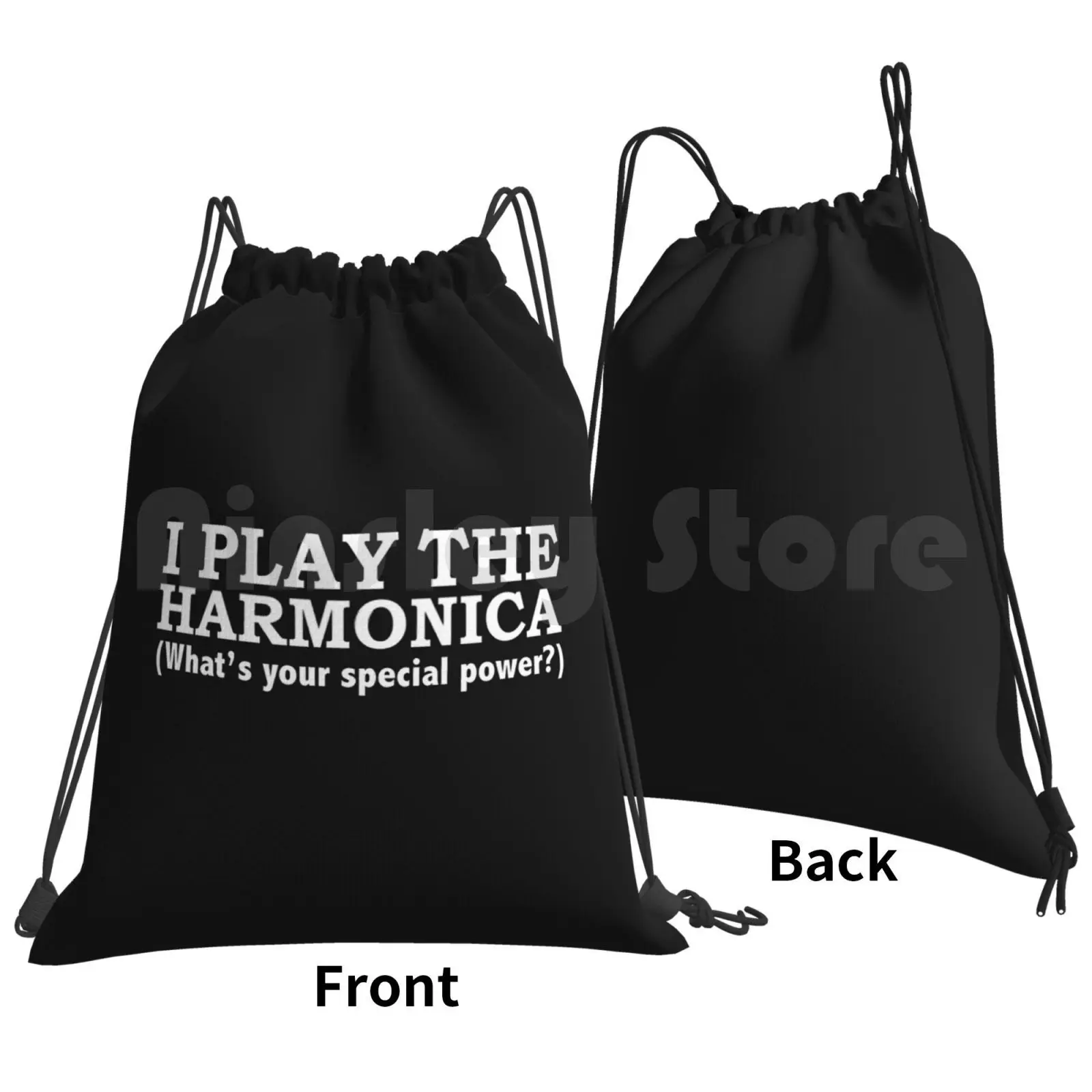 Harmonica What’s Your Special Power Backpack Drawstring Bag Riding Climbing Gym Bag Band Instruments Music Musician Orchestra