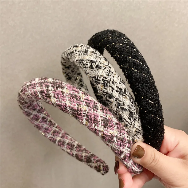 Retro French  wide-brimmed sponge headband, increase the crest of the head and go out all-match pressure hairband women