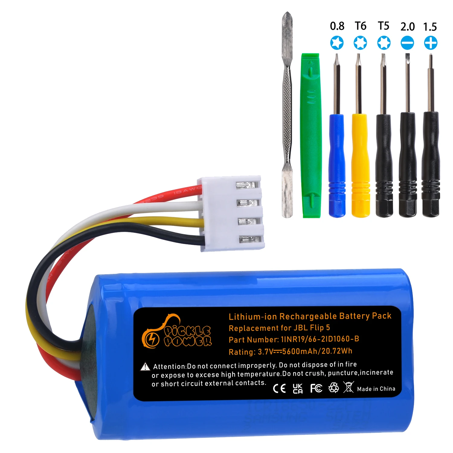 Replacement Battery for JBL FLIP5 Flip 5 WHTAM Speaker Part Number ID1060-B 1INR19/66-2