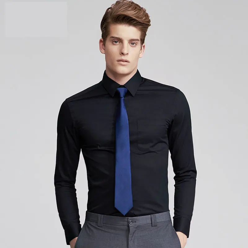 MRMT-Camisa blanca de manga larga para hombre, traje de negocios profesional, Color sólido, 2024