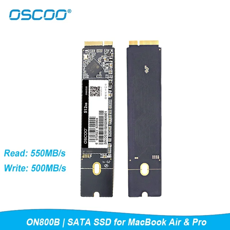 

256GB SATA SSD For 2012 MacBook Air Pro A165 A166 OSCOO Internal 3D TLC Solid State Drive 3Hard Disk