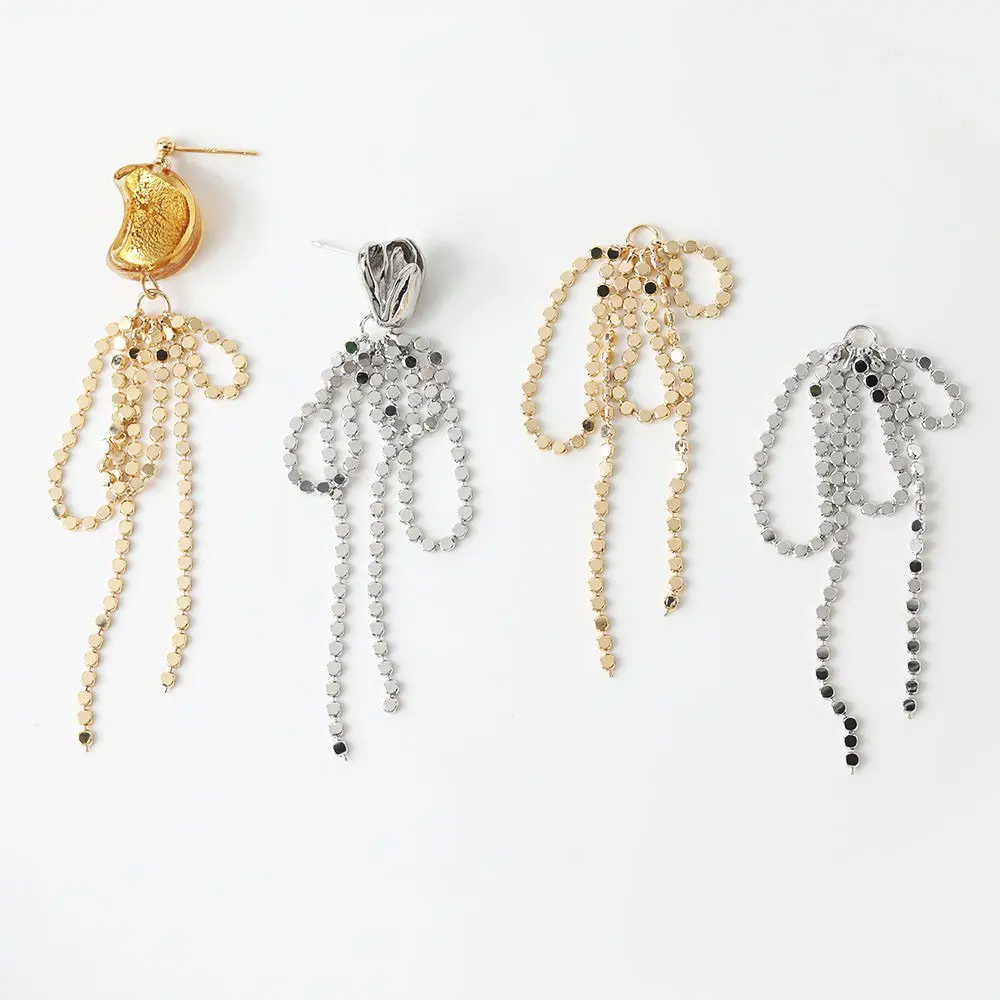2PCS 67*20mm 14k Gold Plated Tassel Pendant Fashion Diy Earrings Charms for Jewelry Making Eardrop Hand Made Brass Accessories