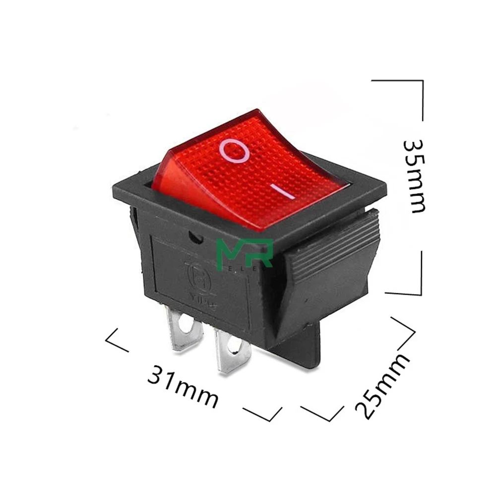 KCD4 Rocker Switch ON-OFF 2 Position 4 Pins /6 Pins Electrical equipment With Light Power Switch Switch cap 16A 250VAC/ 20A 125V