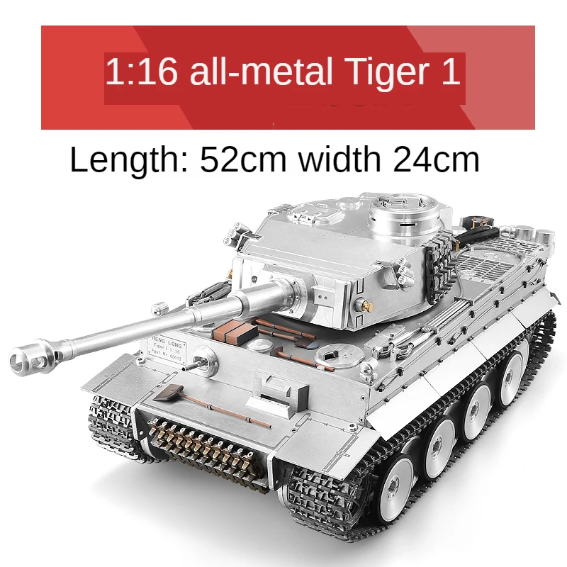 Full Metal Large Tank German Tiger telecomando elettrico in lega di alluminio modello 2.4G telecomando M1A2 Chariot