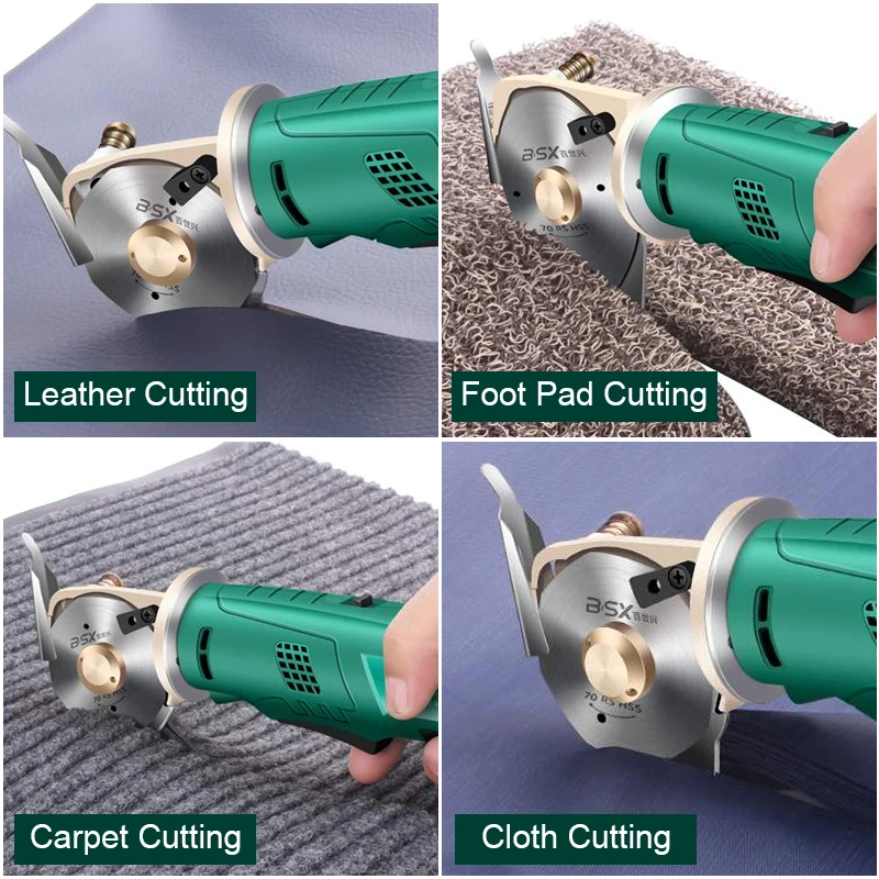 240W Cordless Electric Round Scissors Kit Cutting Tool Multipurpose Fabric Leather Cloth Handheld Scissors With 3PCS Blade