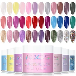 KADS Dipping Nail Powder Nude Colorful Dip Nail Art Glitter Powder Natural Dry No Lamp Cure Gradient French Chrome Dust Pigment