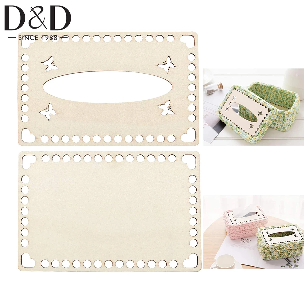 

D&D 2pcs Wooden Bottom Bags Rectangle Bottom Bag Wooden Base Wooden Base for DIY Basket Weaving Supplies Craft Home Decoration