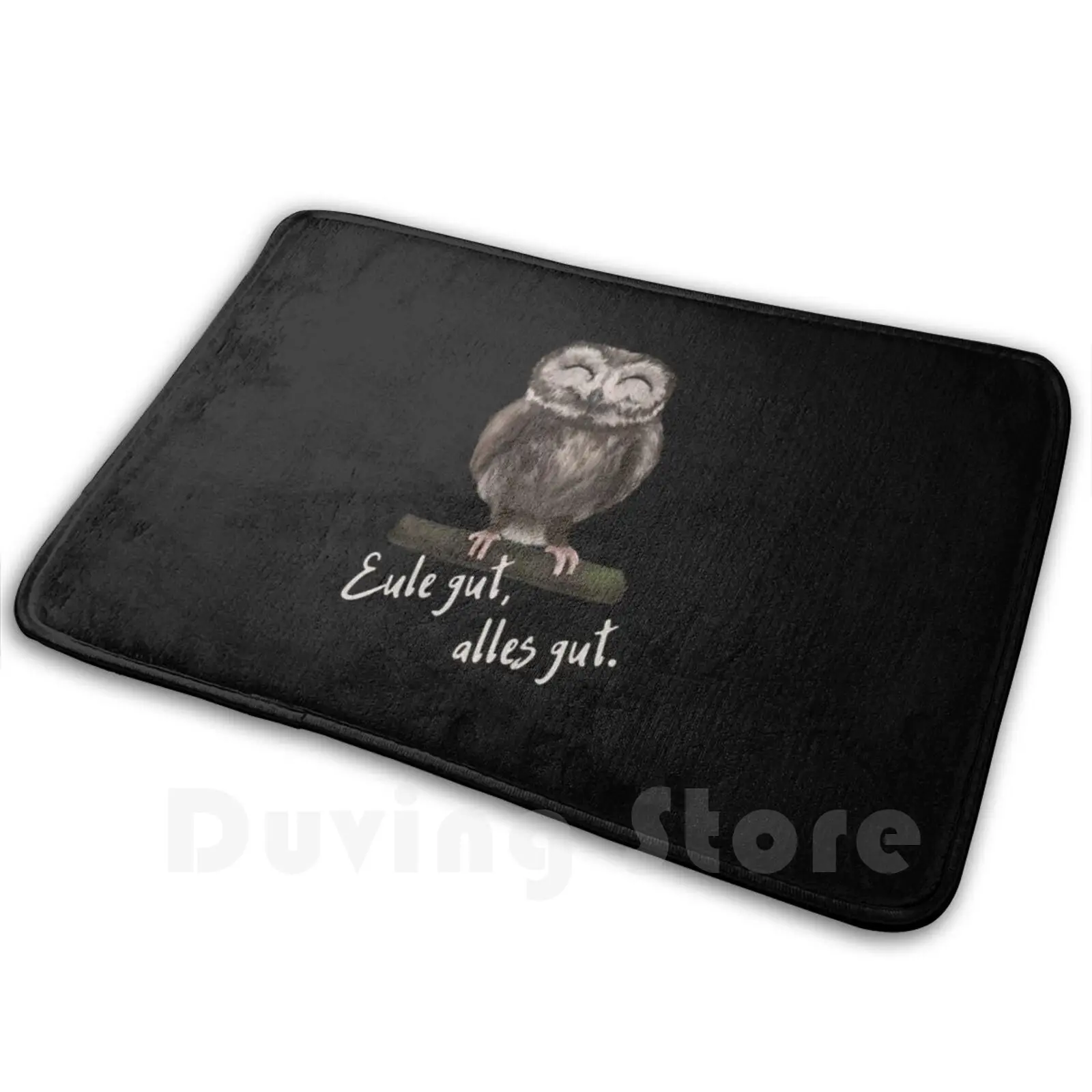 Uhu Owl-Eule Gut Alles Gut Carpet Mat Rug Cushion Soft D0100490a Owl Animal Bird Wise Barn Owl Snowy Owl Tawny Owl