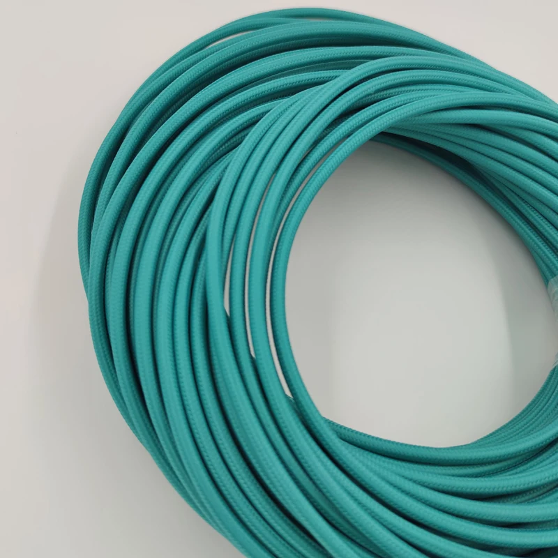 2*0.5mm Electrical Wire Copper Cor Vintage Textile Pendant Lamp Cord Retro Multiple Colour Retro Edison Lamp Base Overhead Cable