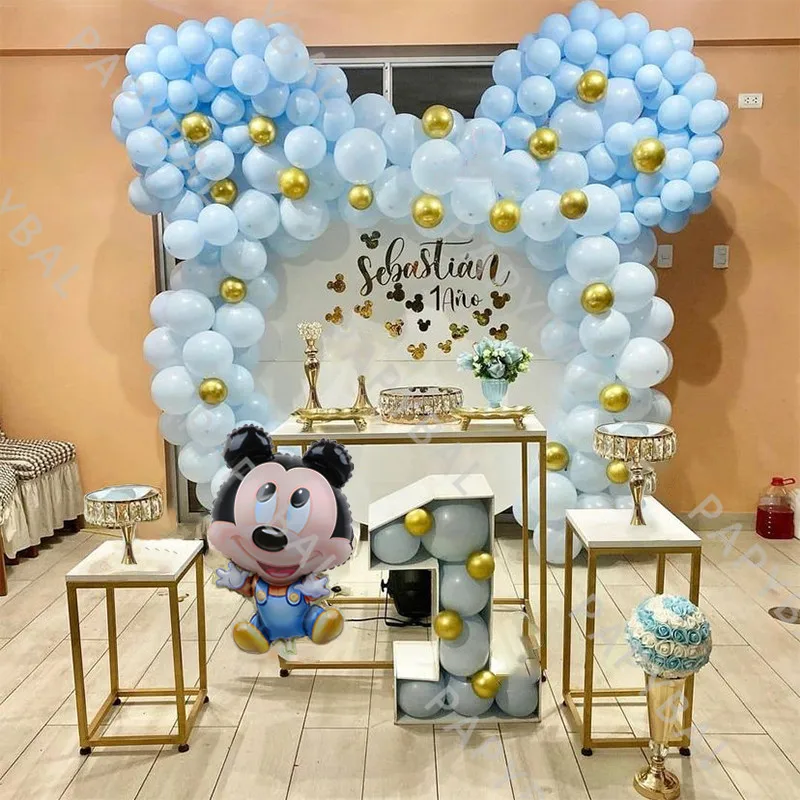 188Pcs Disney Mickey Mouse Party Balloons Set Arch Garland Kit Girls Boys Birthday Baby Shower Decoration Supplies Kids Gifts