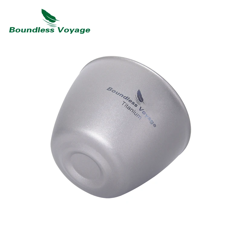Boundless Voyage 40ml Titanium Tea Cups Mini Double-walled Sake Cup Wine Mug Outdoor Camping Tableware Durable Drinkware