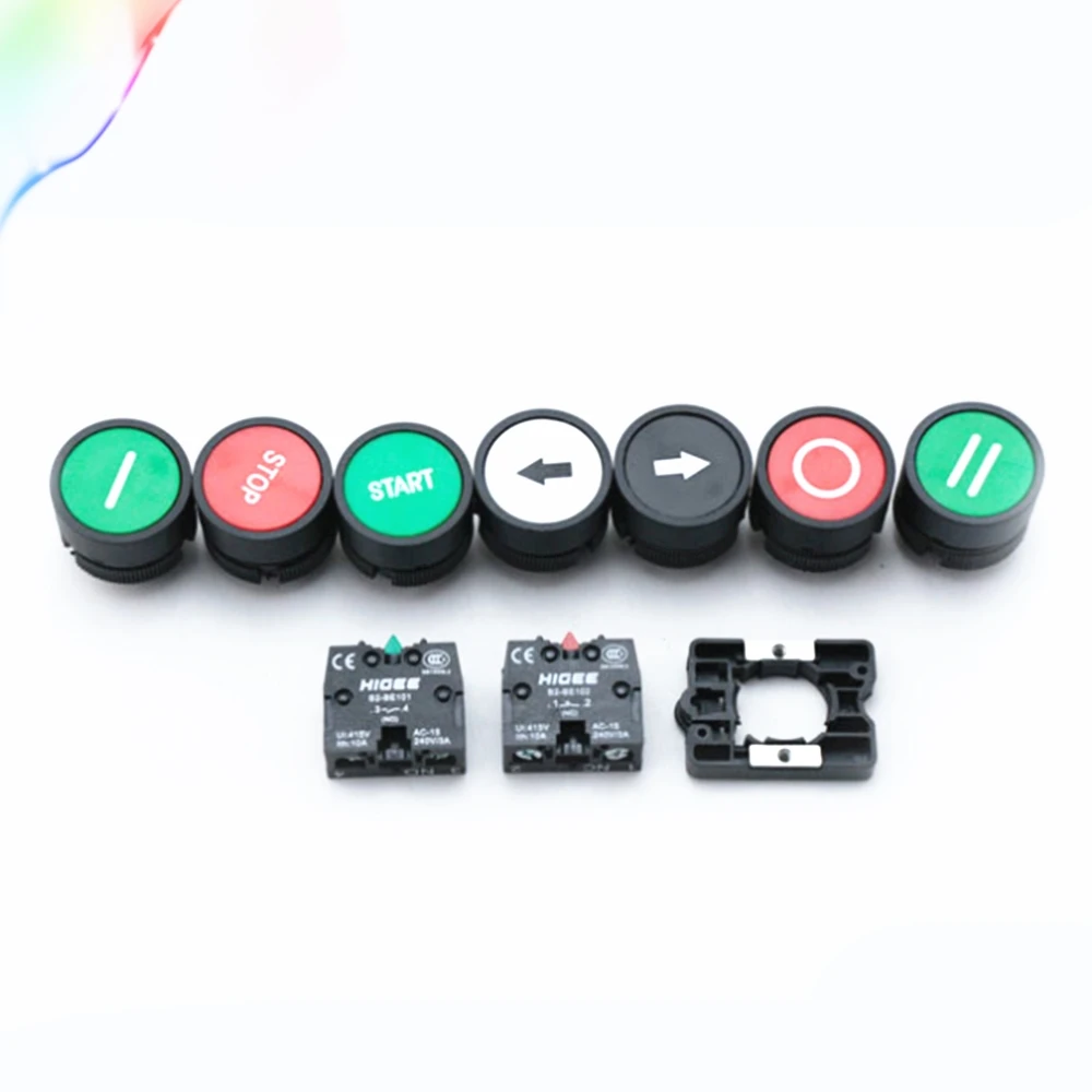 Momentary button switch 22mm start stop button with the arrow symbol XB2 flat touch switch button