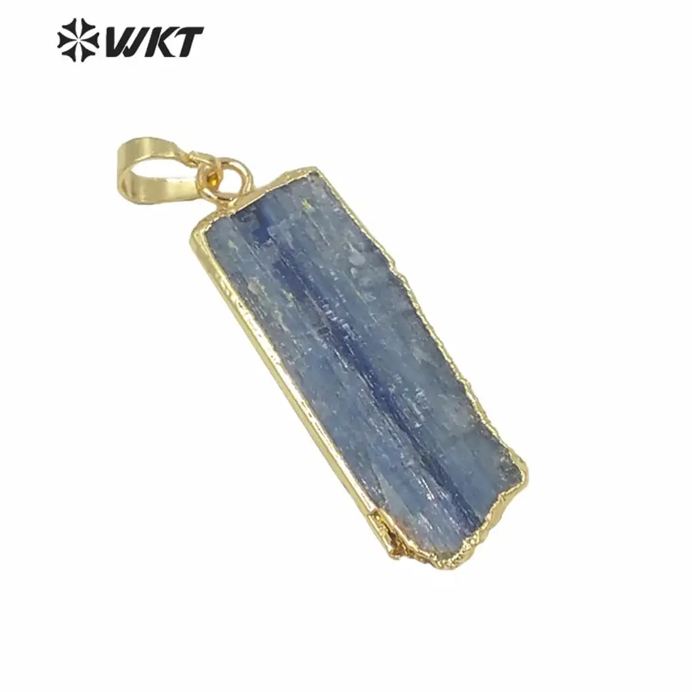 WT-P501 Holiday Sale Natural Rough Blue Kyanite Stone Pendants Rock For Women DIY Crafts