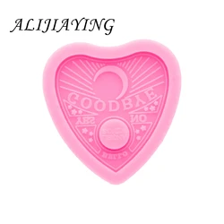 Shine Inside Resin Badge Reel Mold Ouija Board Hearts Silicone Epoxy Molds for DIY Earrings Jewelry Making Tools DY0336