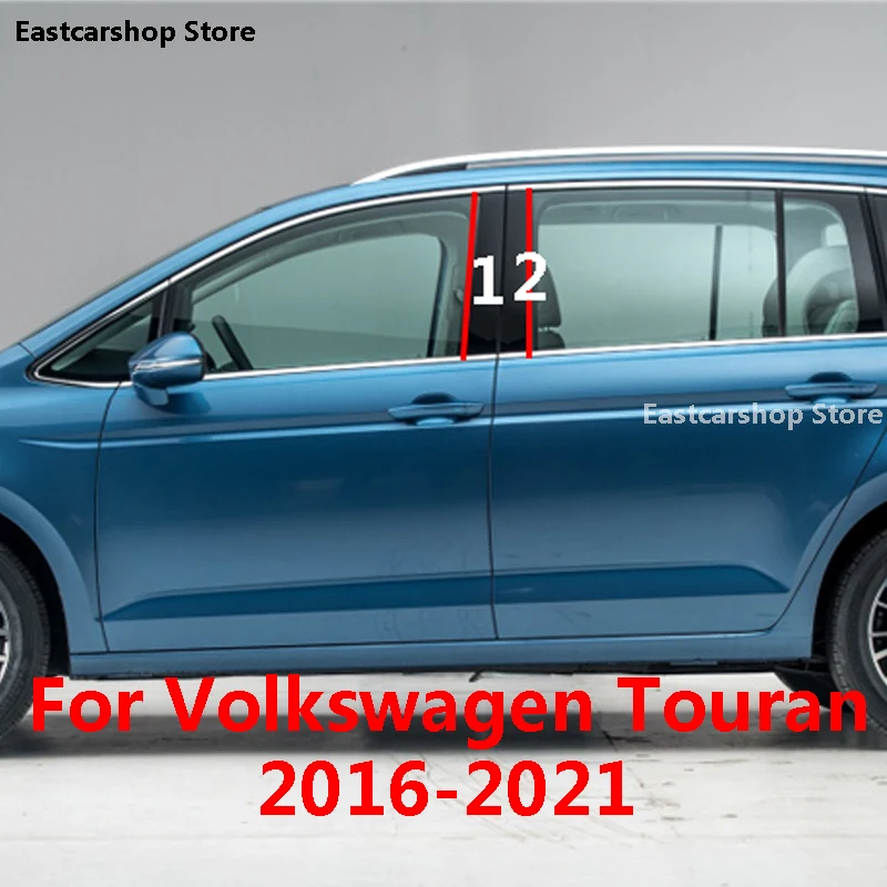 

for Volkswagen VW Touran Car PC Door Window Middle Column Trim Central Decoration B C Strip Cover 2016 2017 2018 2019 2020 2021