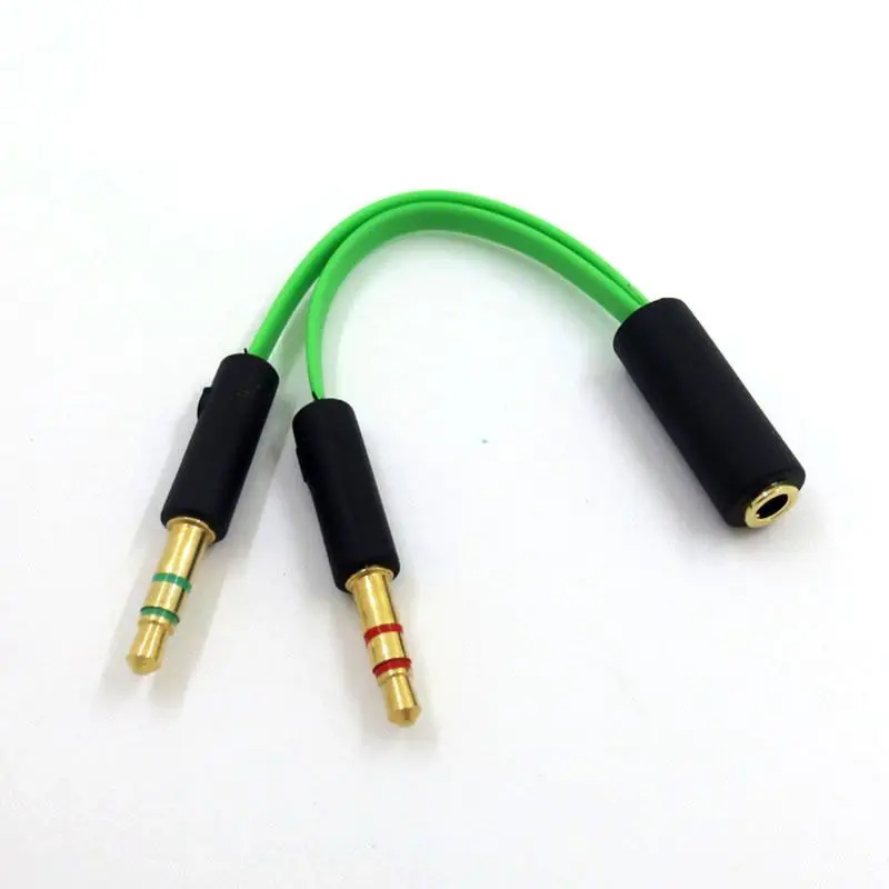 Earphone Audio Cable Headphone Adapter Splitter Headset Microphone for Razer