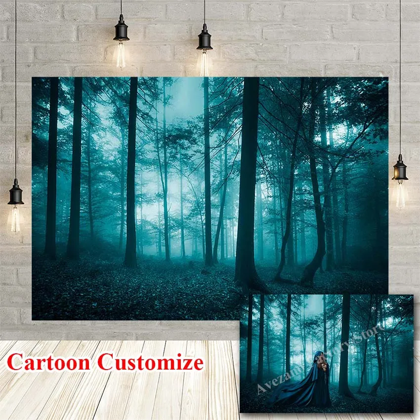 Avezano Mysterious Forest Photography Background Halloween Princess Fantasy Portrait Backdrop For Photo Studio Photozone Props