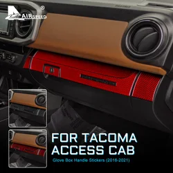 Real Soft Carbon Fiber for Toyota Tacoma 2016 2017 2018 2019 2020 2021 Interior Trim Car Co-Pilot Storage Glove Box Sticker