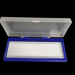 Microscope Slide Box Biological Pathology Holds Up to 50 Pcs Slides Bio Slice Box Slots Rectangular Microscope Glass Slide Box