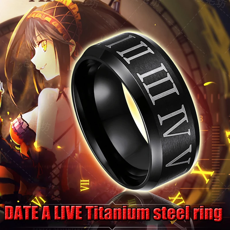 Tokisaki Kurumi Finger Rings Metal Jewelry Anime DATE A LIVE Men Women Student Antiquity Couple Ring accessories Gifts Cosplay