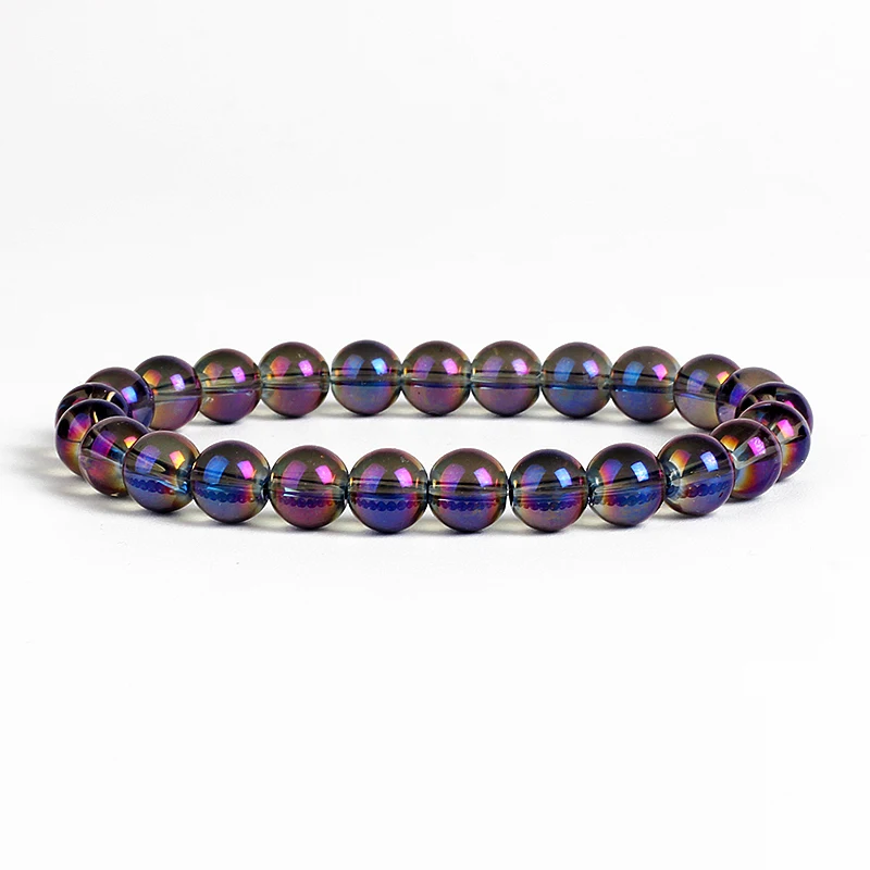 Image 5: Bracelets en pierre Flash naturelle pour femmes et hommes, Labradorite énergétique, fait à la main, Couple, Reiki, pierre de lune, bijoux Pulsera