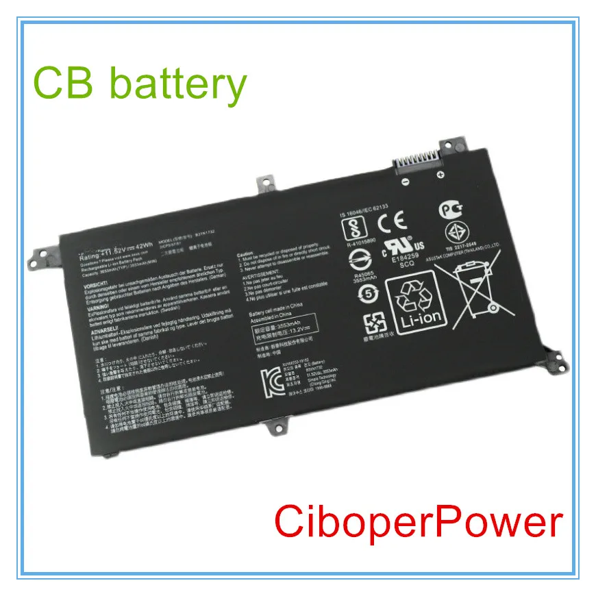 

B31N1732 Laptop Battery for X430UA X430UF X430UN X430FA X430FN X571G X571LH X571GT 11.52V 42WH