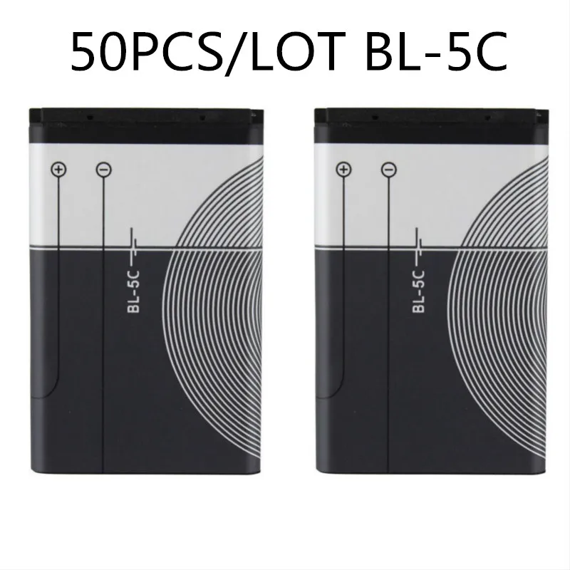 50PCS/LOT Original Neutral BL-5C Battery For Nokia 6600 2610 2600 2300 6230 6630 N70 N71 N72 N91 E60 BATTERY BL5C 1020mah