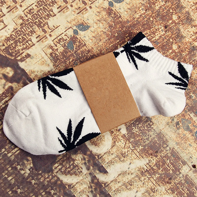 Women Men Maple Leaf Short Weed Socks Marijuana Weed Leaf High Quality Cotton Ankles Sports Socks Couple socks