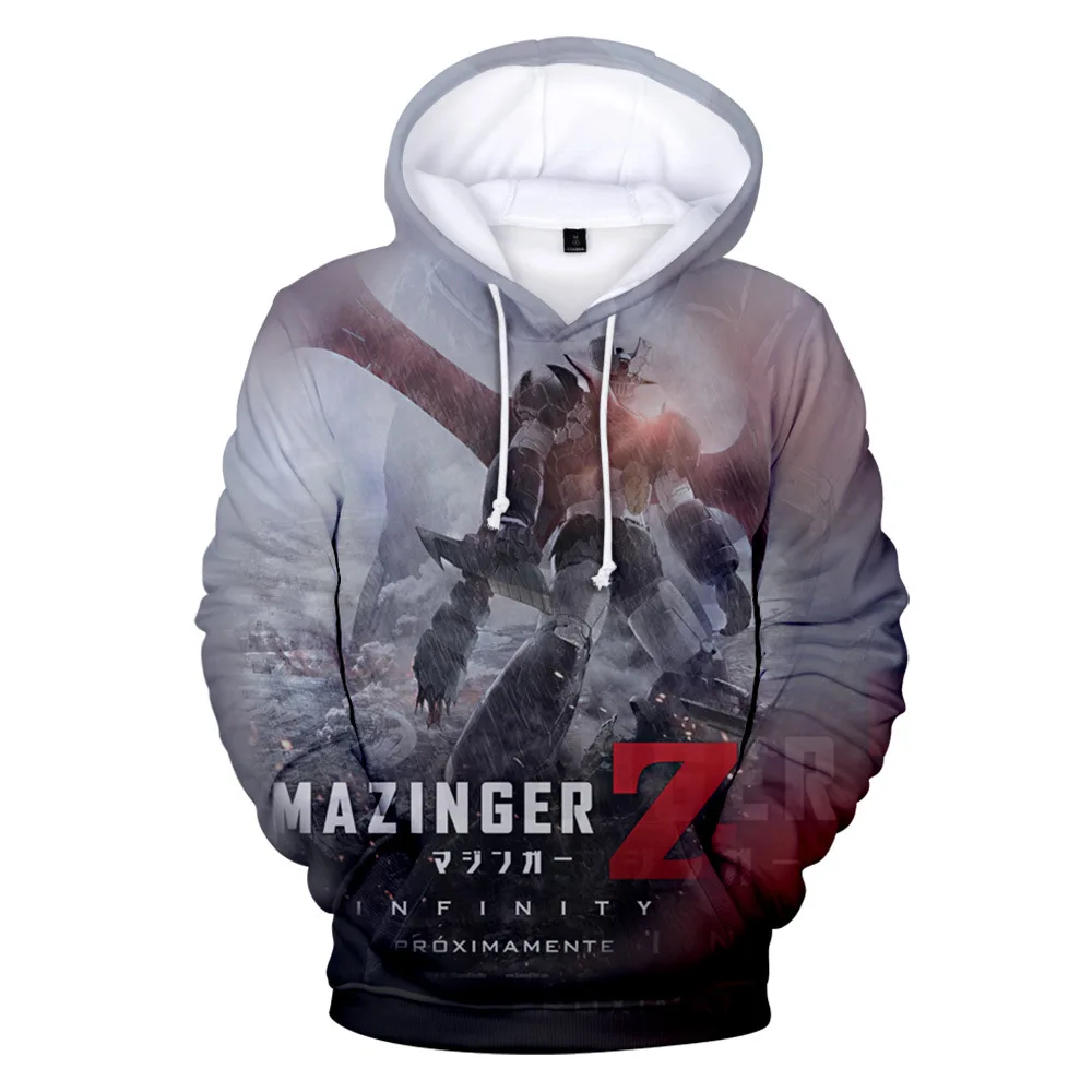 2021 New 3D Print Mazinger Z Hoodies Men/Women High Quality Fashion Loose Sweatshirt Game Streetwear